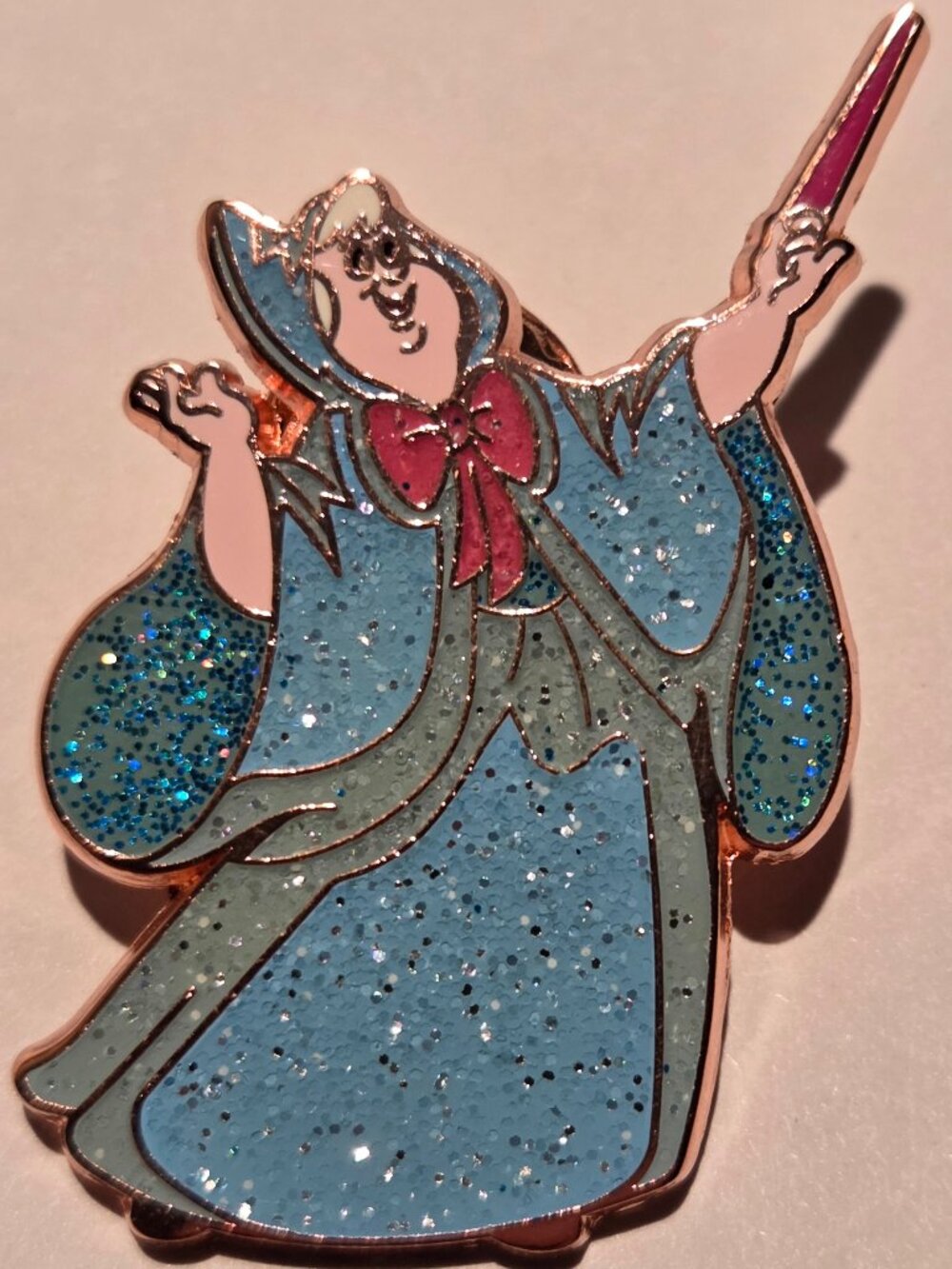 Disney Loungefly Fairy Godmother Cinderella 70th Anniversary Glitter Enamel Pin